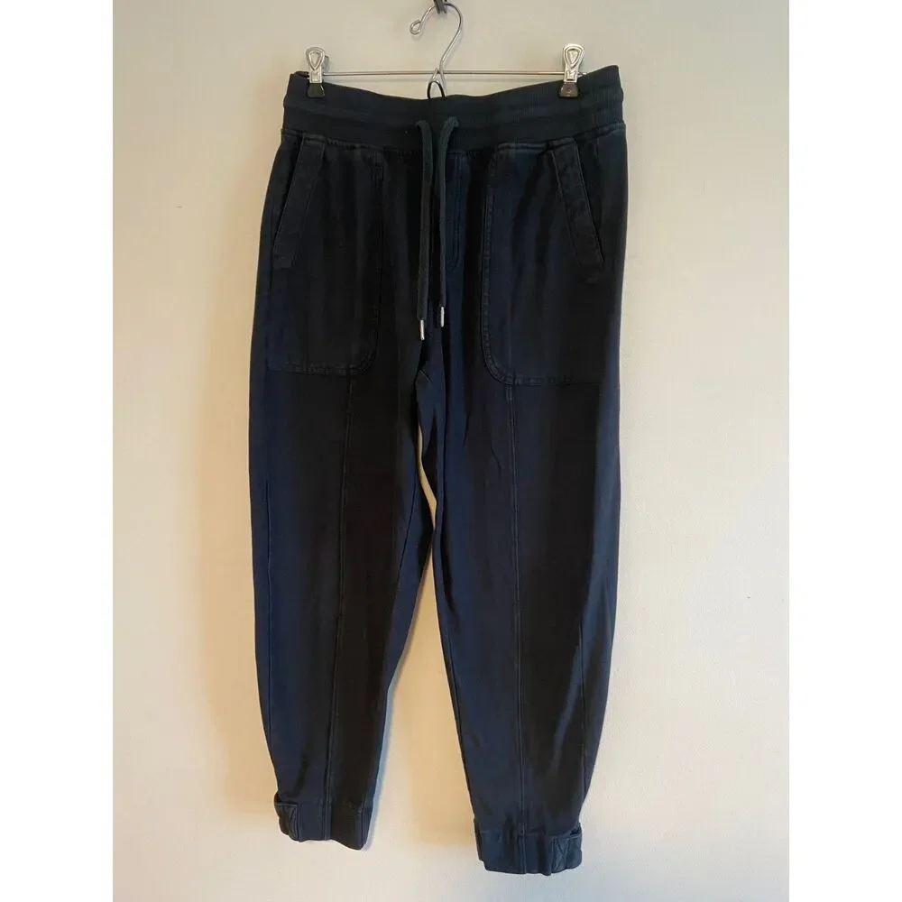 ATHLETA Farallon Weekender Pant Size SMALL Black Adjustable Cuff
